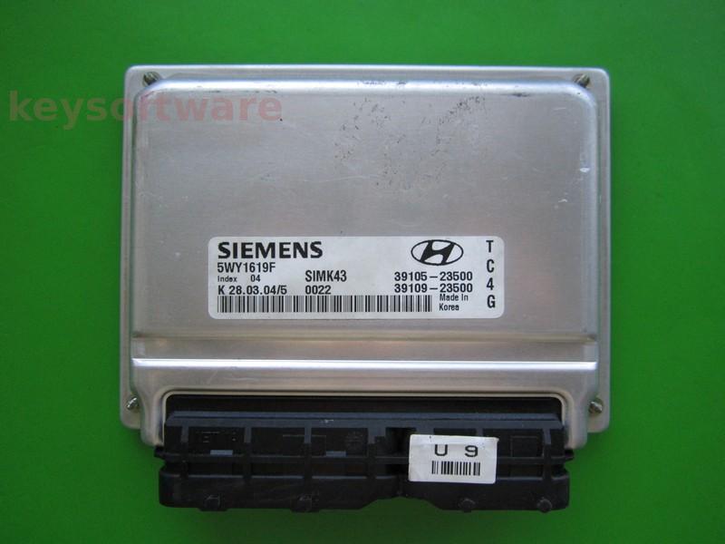 ECU Hyundai Coupe 2.0 39105-23500 5WY1619F SIMK43 {
