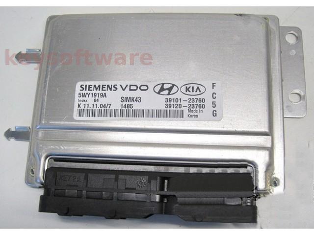 ECU Hyundai Coupe 2.0 39101-23760 5WY1919A SIMK43 {