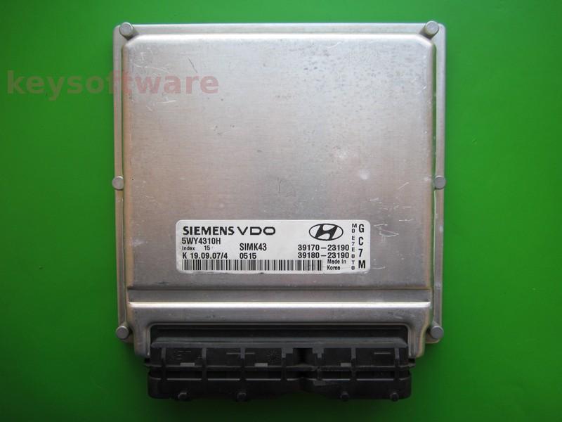 ECU Hyundai Tucson 2.0 39170-23190 5WY4310H SIMK43