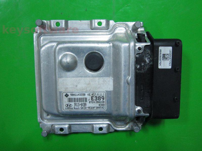 ECU Hyundai I10 1.0 39115-04389 9001143338 ME17.9.11.1