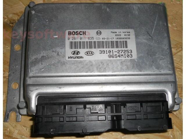 ECU Hyundai Santa Fe 2.0CRDI 39101-27253 0281011635 EDC15C7 {+