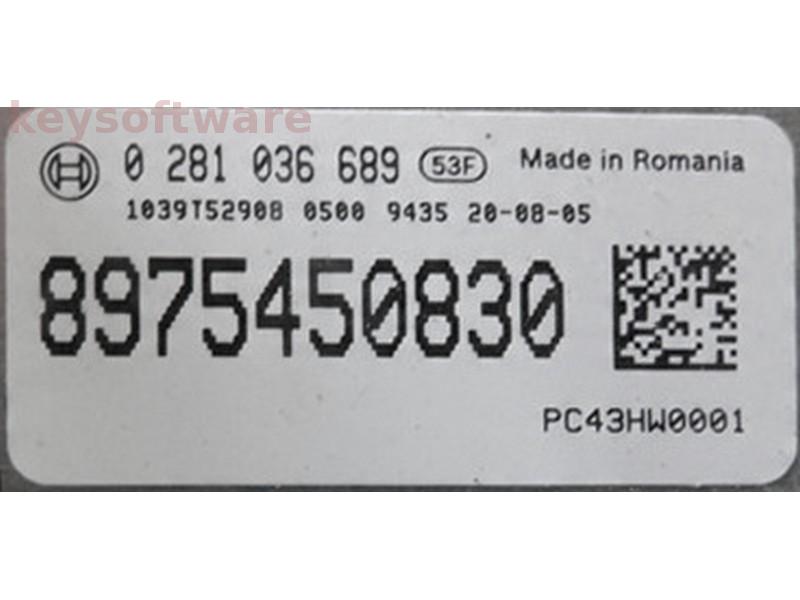 ECU Isuzu D-Max 8975450830 0281036689 DCU17PC43 AdBlue