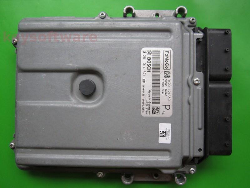 ECU Jaguar XF 3.0TD 9X2Q-12A650-PAE 0281014671 EDC17CP11}