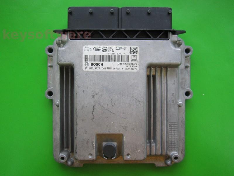 ECU Jaguar XF 2.0D HX73-12C520-FCC 0281033549 MEDC17.9