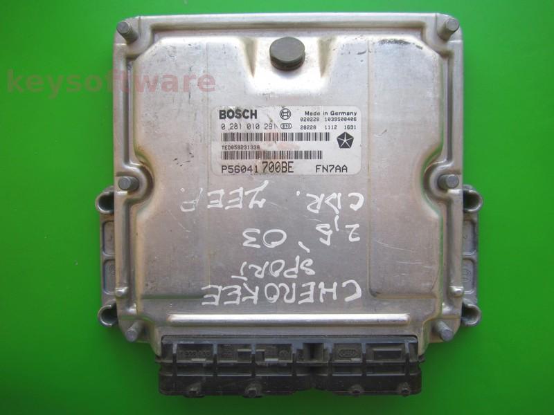 ECU Jeep Grand Cherokee 2.5CRD P56041700BE 0281010291 EDC15C5