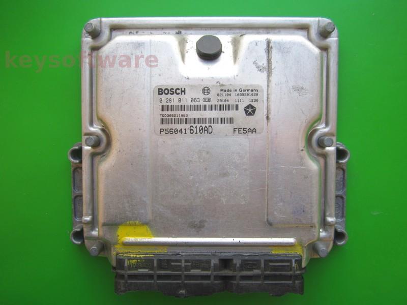 ECU Jeep Grand Cherokee 2.7CRD P56041610AD 0281011063 EDC15C5 {