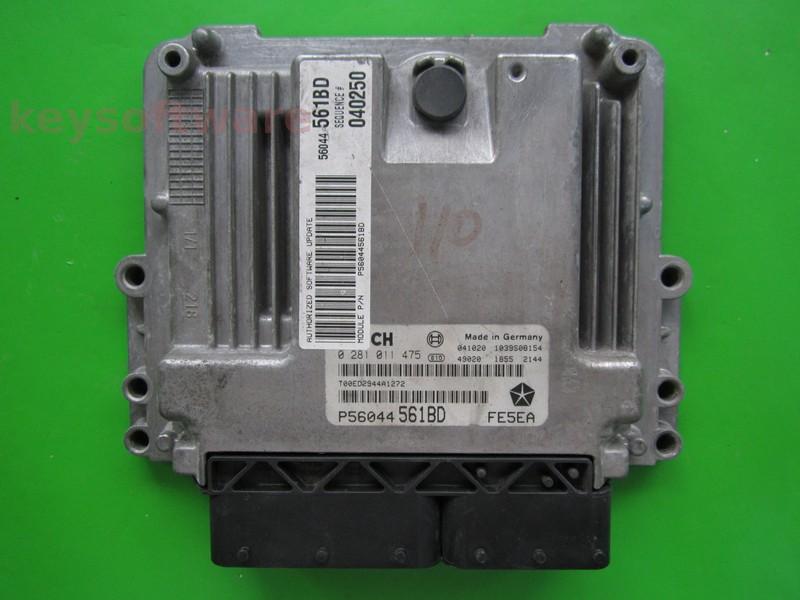 ECU Jeep Grand Cherokee 2.8CRD P56044561BD 0281011475 EDC16C2