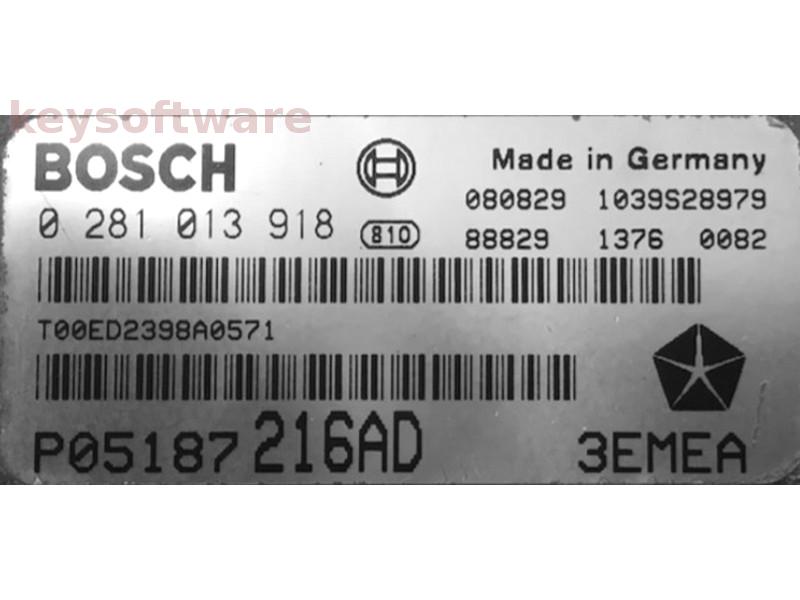 ECU Jeep Commander 3.0CRD P05187216AD 0281013918 EDC16CP31 {