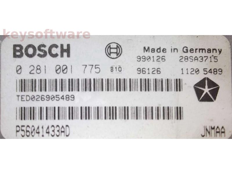 ECU Jeep Grand Cherokee 2.5TDI P56041433AD 0281001775 EDC15V-5.5