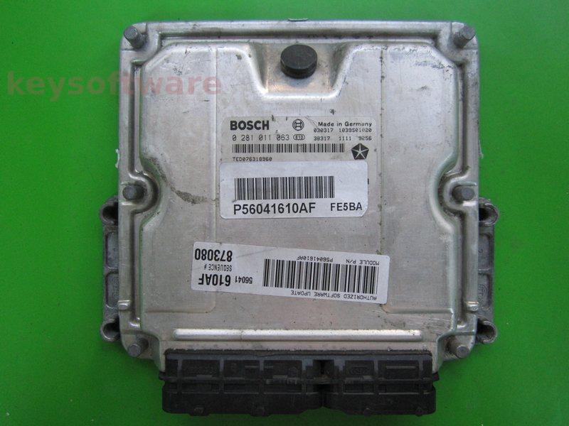ECU Jeep Grand Cherokee 2.7CRD P56041610AF 0281011063 EDC15C5