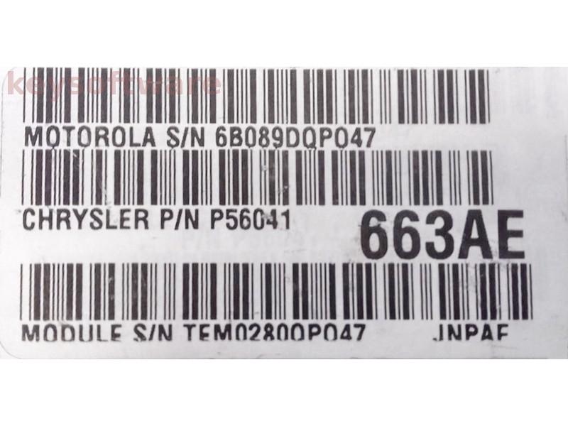ECU Jeep Grand Cherokee 2.5 P56041663AE TEM02800P047 {
