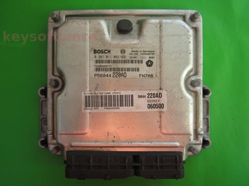 ECU Jeep Grand Cherokee 2.5CRD P56044220AD 0281011062 EDC15C5