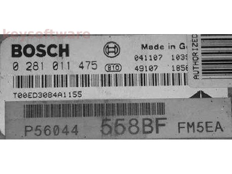 ECU Jeep Grand Cherokee 2.8CRD P56044558BF 0281011475 EDC16C2{