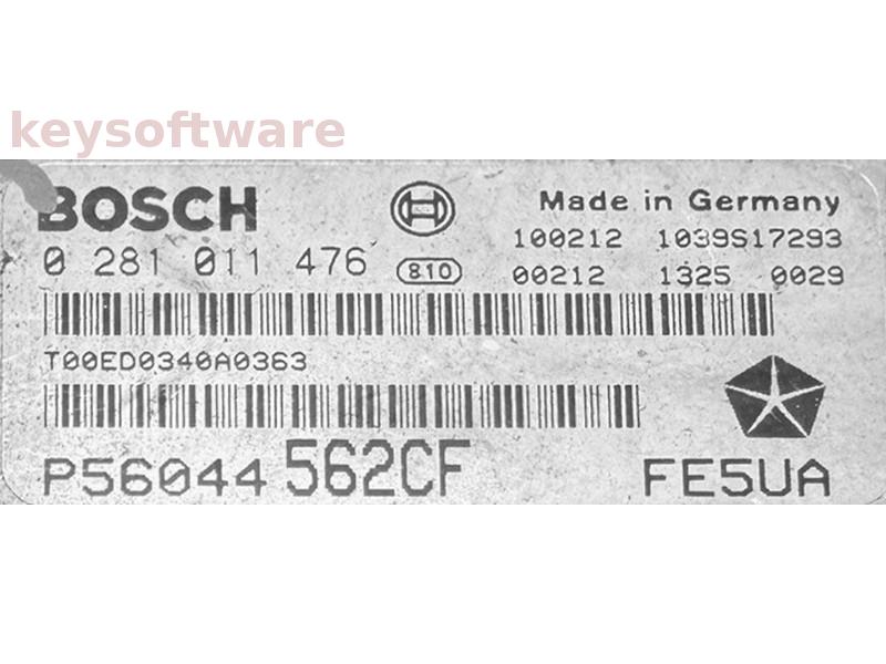 ECU Jeep Cherokee 2.8CRD P56044562CF 0281011476 EDC16C2