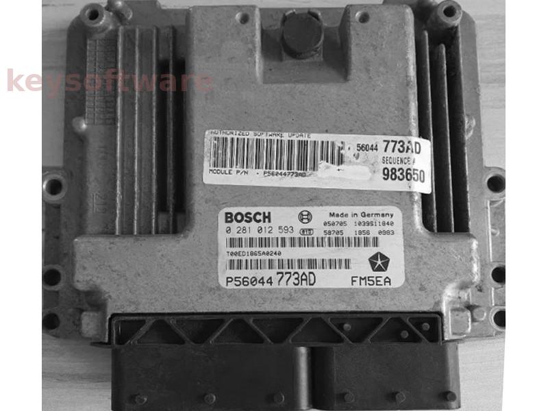 ECU Jeep Grand Cherokee 2.8CRD P56044773AD 0281012593 EDC16C2