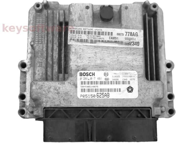 ECU Jeep Grand Cherokee 2.0CRD P05150625AB 0281017461 EDC17C49