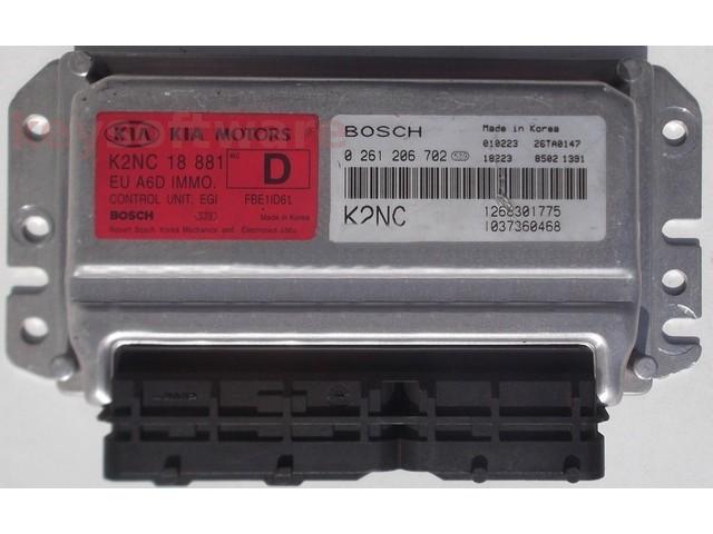 ECU Kia Shuma 1.6 0261206702 1268301775 K2NC M7.9.1 {