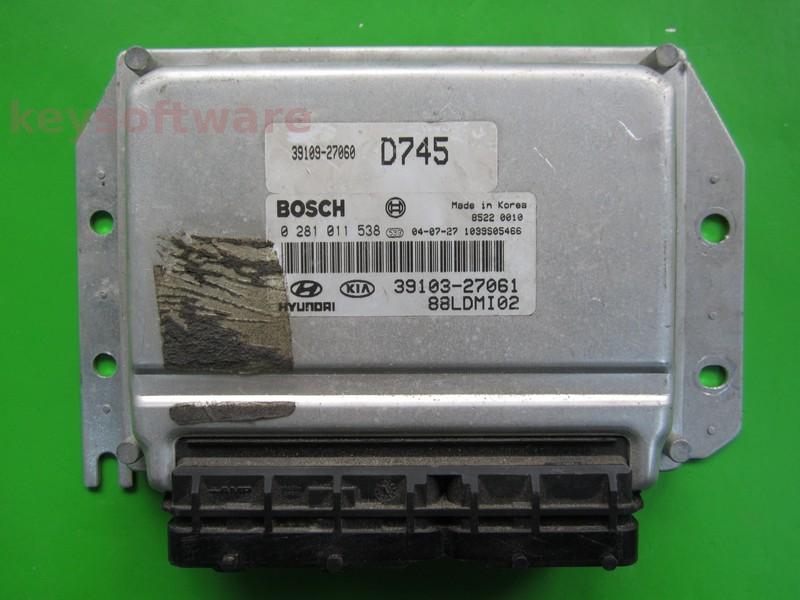 ECU Kia Cerato 2.0CRDI 39103-27061 0281011538 EDC15C7