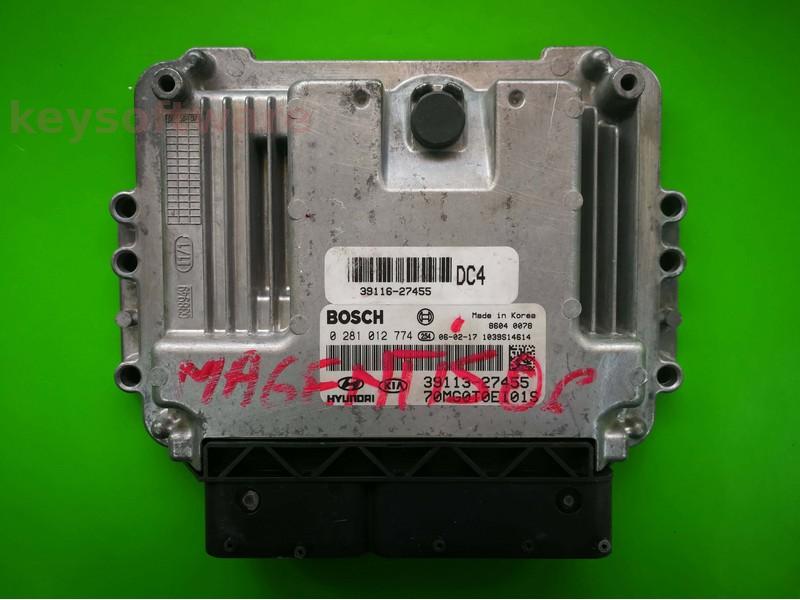 ECU Kia Magentis 2.0 CRDI 39113-27455 0281012774 EDC16C39