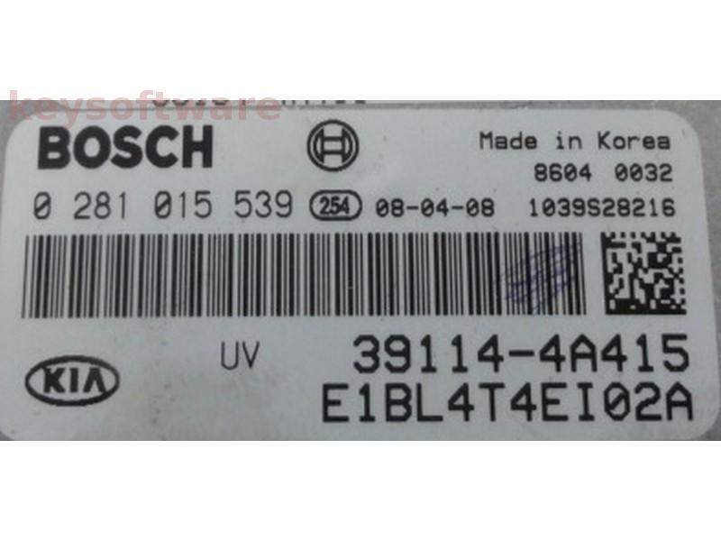 ECU Kia Sorento 2.5CRDI 39114-4A415 0281015539 EDC16C39 {