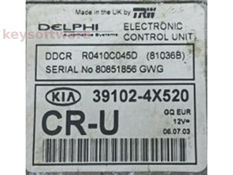 ECU Kia Carnival 2.9CRDI 39102-4X520 81036B DDCR {