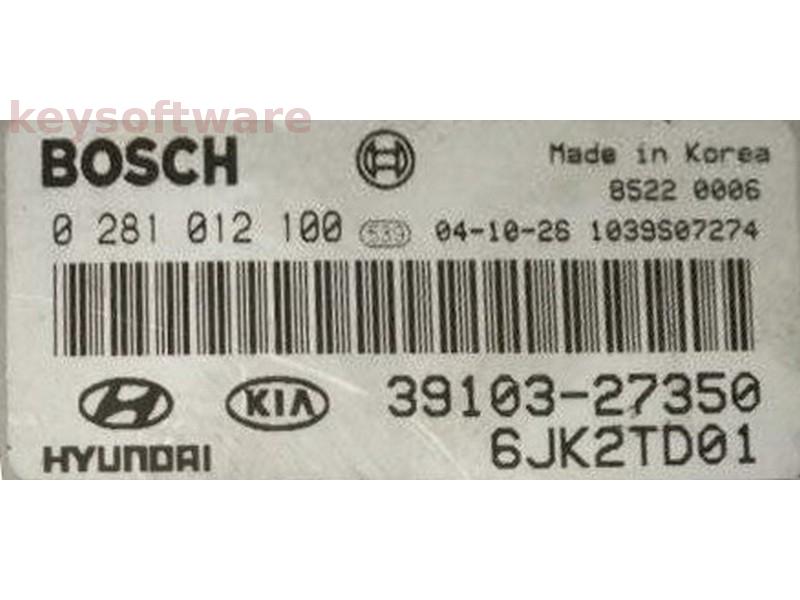 ECU Kia Sportage 2.0CRDI 39103-27350 0281012100 EDC15C7 {