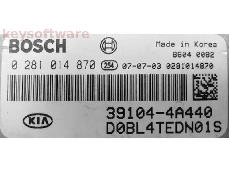 ECU Kia Sorento 2.5 39104-4A440 0281014870 EDC16C39 {