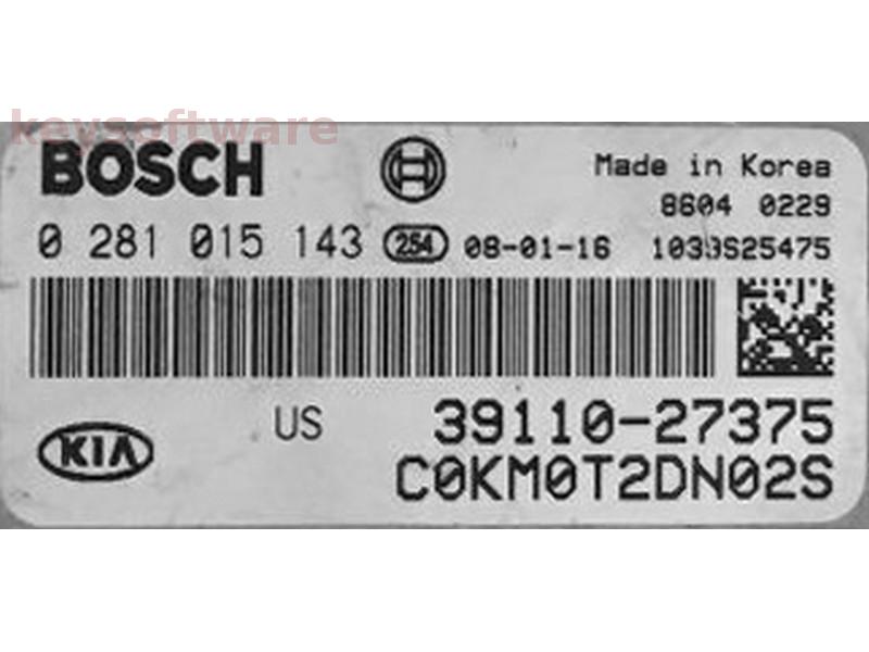 ECU Kia Sportage 2.0CRDI 39110-27375 0281015143 EDC16C39 {