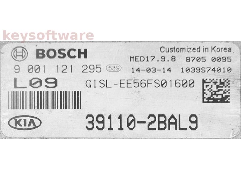 ECU Kia Sportage 1.6 39110-2BAL9 9001121295 MED17.9.8 {