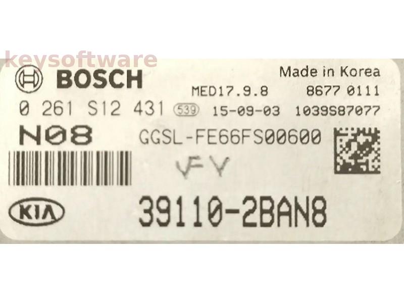 ECU Kia Sportage 1.6 39110-2BAN8 0261S12431 MED17.9.8 {