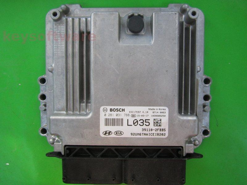 ECU Kia Sorento 2.2 39110-2FBB5 0281031788 EDC17C57