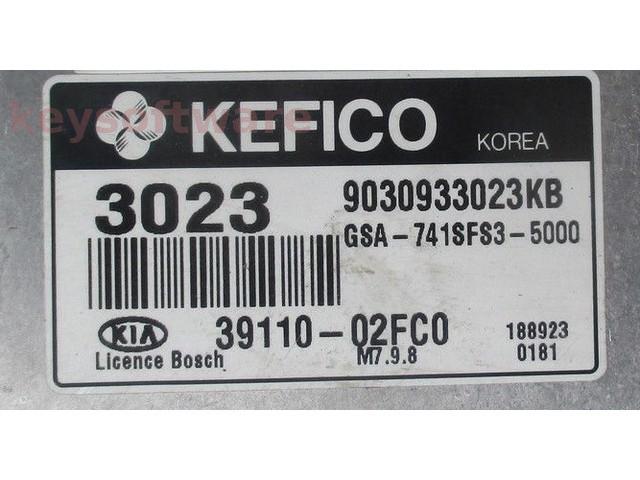 ECU Kia Picanto 1.1 39110-02FC0 9030933023KB M7.9.8 {
