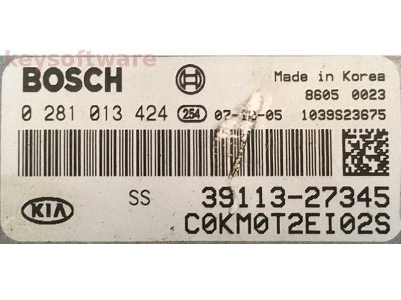 ECU Kia Sportage 2.0CRDI 39113-27345 0281013424 EDC16C39 {