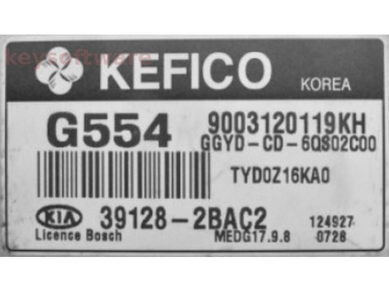 ECU Kia K3 39128-2BAC2 9003120119KH MEDG17.9.8 {