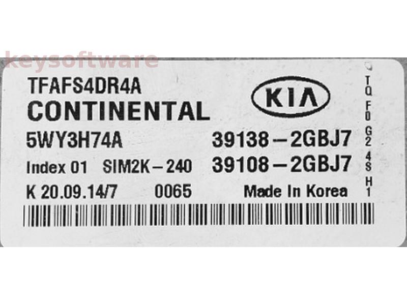 ECU Kia Optima 2.4 39108-2GBJ7 SIM2K-240 {