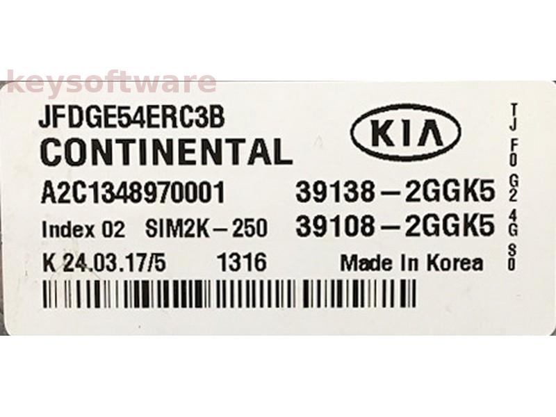 ECU Kia Optima 2.4 39108-2GGK5 A2C1348970001 SIM2K-250 {