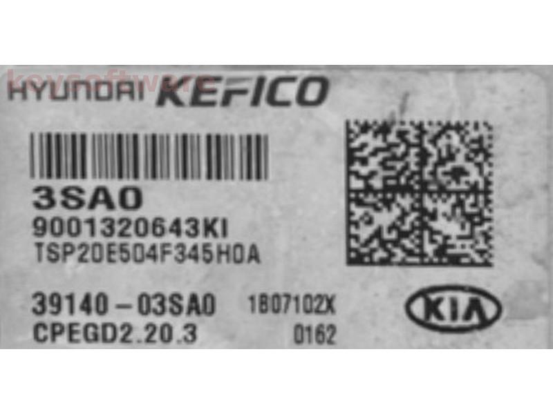ECU Kia Ceed 1.4 39140-03SA0 9001320643KI CPEGD2.20.3