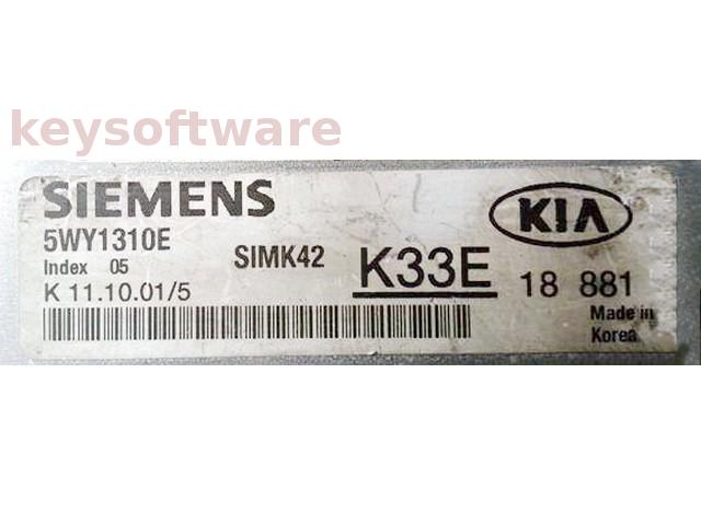 ECU Kia Rio 1.3 K33K 5WY1310E SIMK42 {