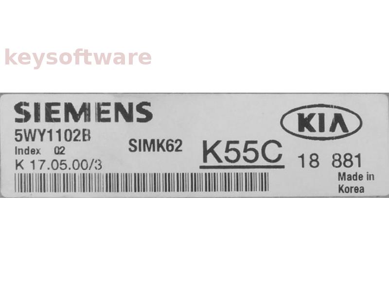 ECU Kia Carnival 2.9 K55C18881 5WY1102B SIMK62 {