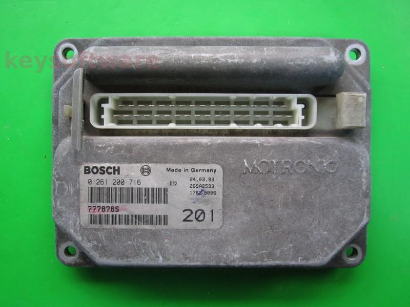 ECU Lancia Y 1.1 7778785 0261200716 MA1.7