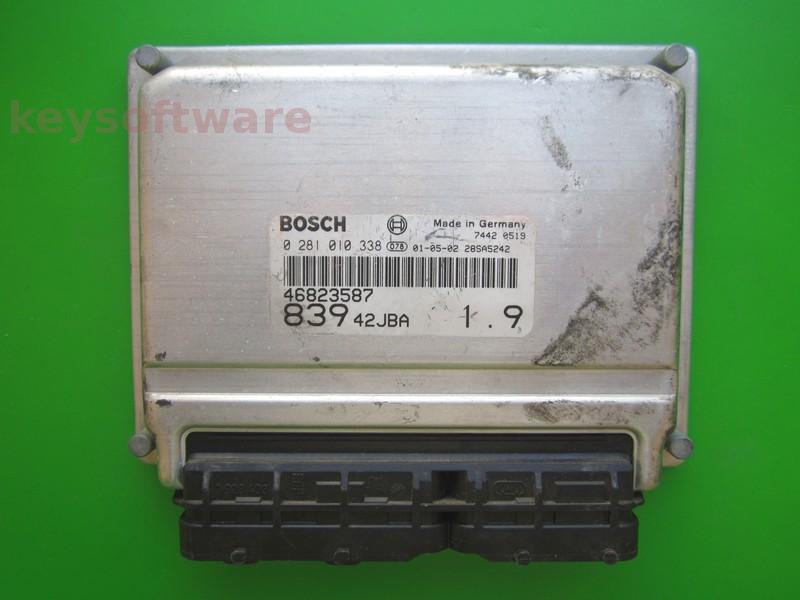 ECU Lancia Lybra 1.9JTD 46823587 0281010338 EDC15C7 }