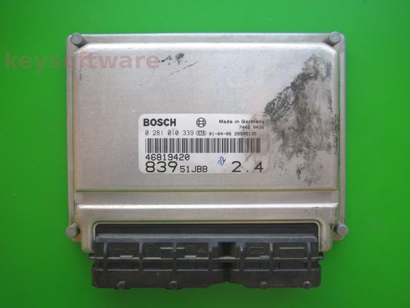ECU Lancia Lybra 2.4JTD 46819420 0281010339 EDC15C7