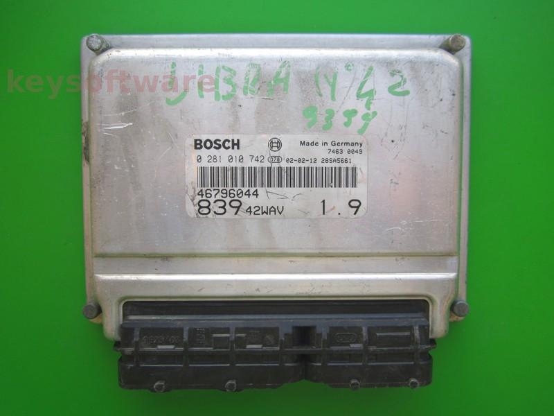 ECU Lancia Lybra 1.9JTD 46796044 0281010742 EDC15C7