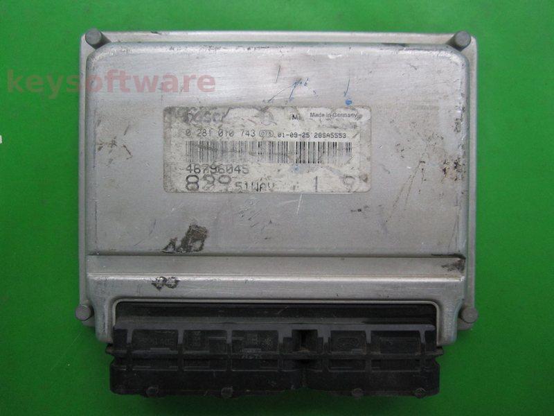 ECU Lancia Lybra 2.4JTD 46796045 0281010743 EDC15C7