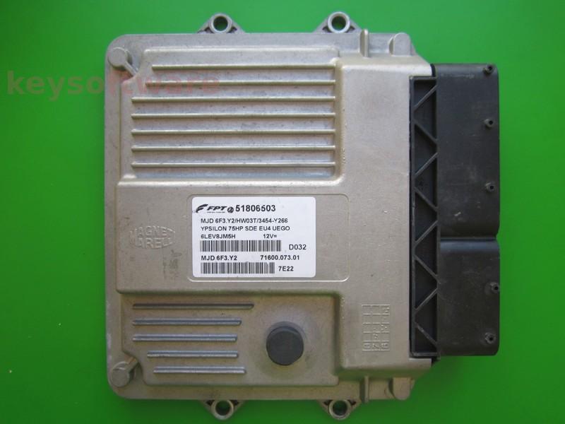 ECU Lancia Y 1.3JTD 51806503 6F3.Y2 HW03T }