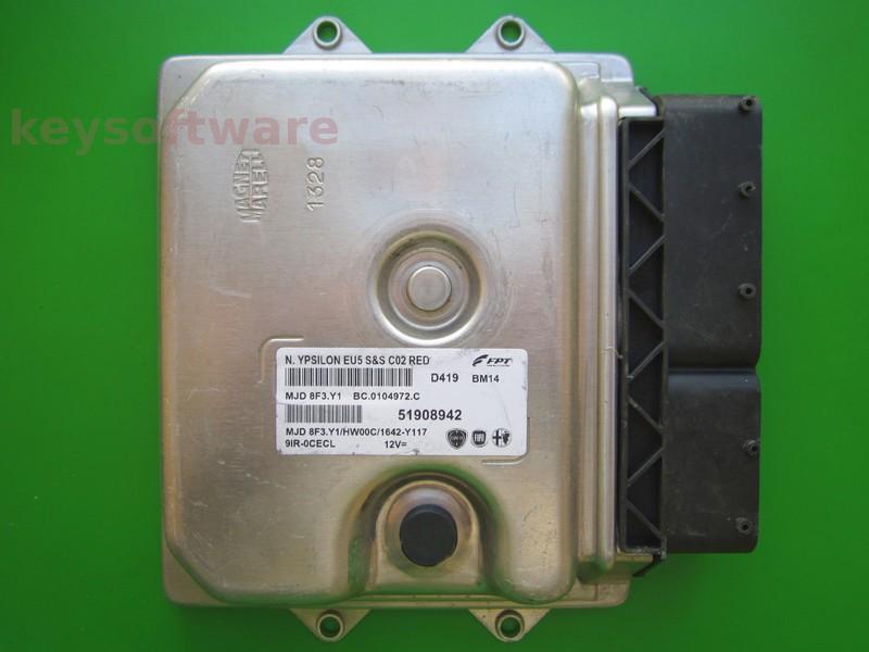 ECU Lancia Y 1.3JTD 51908942 8F3.Y1 }