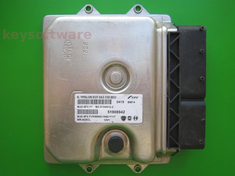 ECU Lancia Y 1.3JTD 51908942 8F3.Y1