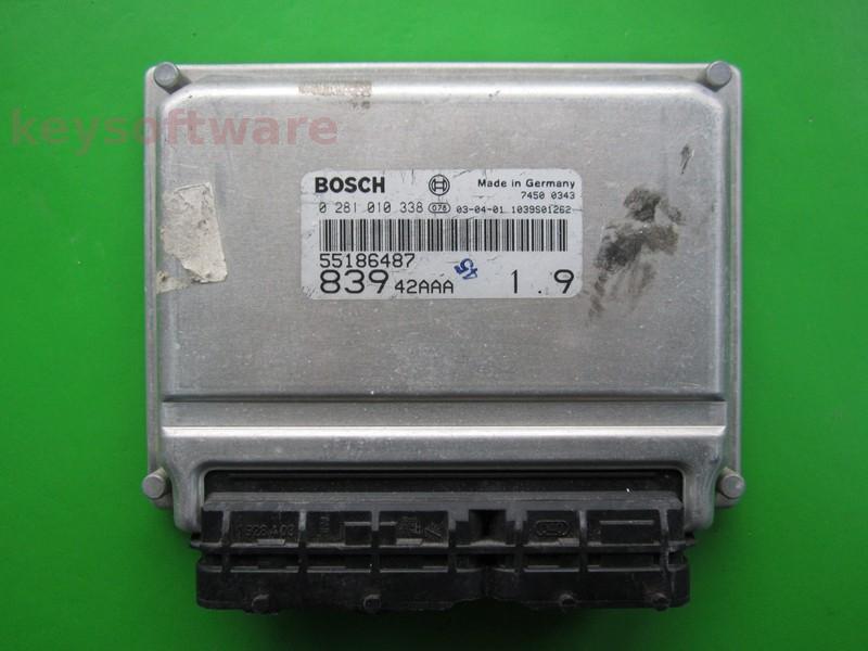 ECU Lancia Lybra 1.9JTD 55186487 0281010338 EDC15C7