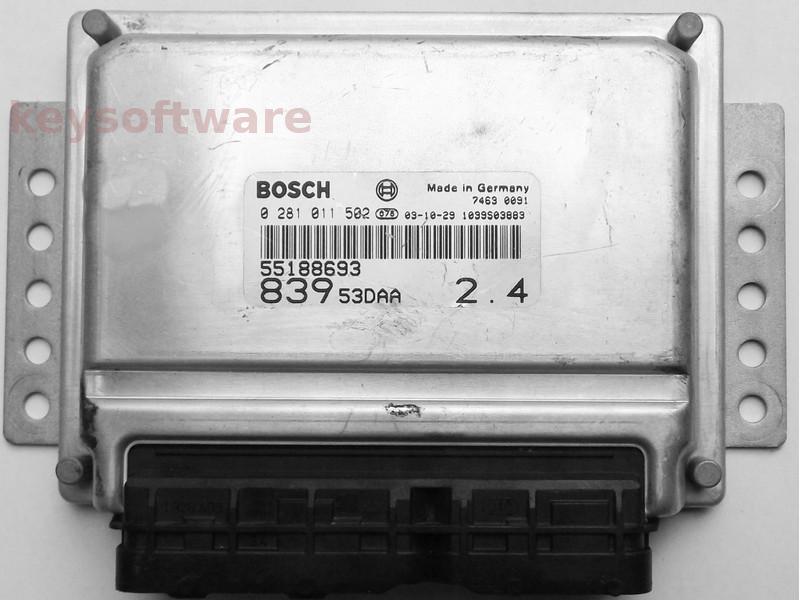 ECU Lancia Lybra 2.4JTD 55188693 0281011502 EDC15C7