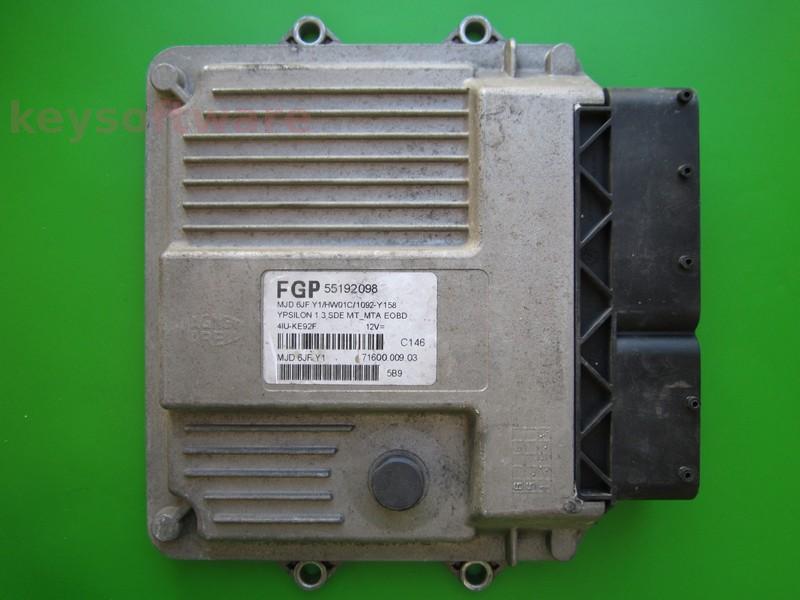 ECU Lancia Y 1.3JTD 55192098 6JF.Y1